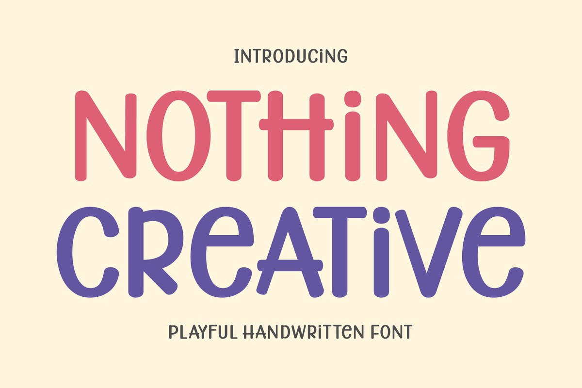 Schriftart Nothing Creative