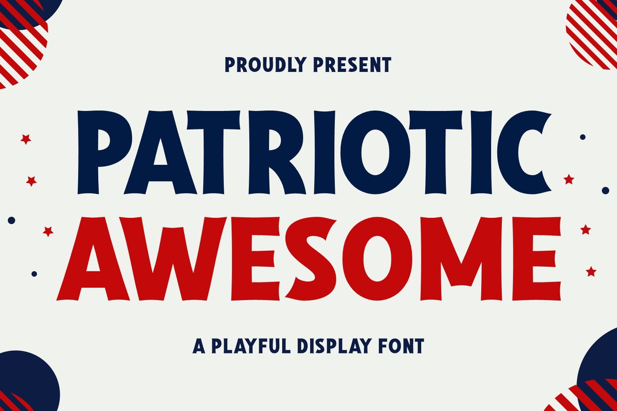 Schriftart Patriotic Awesome