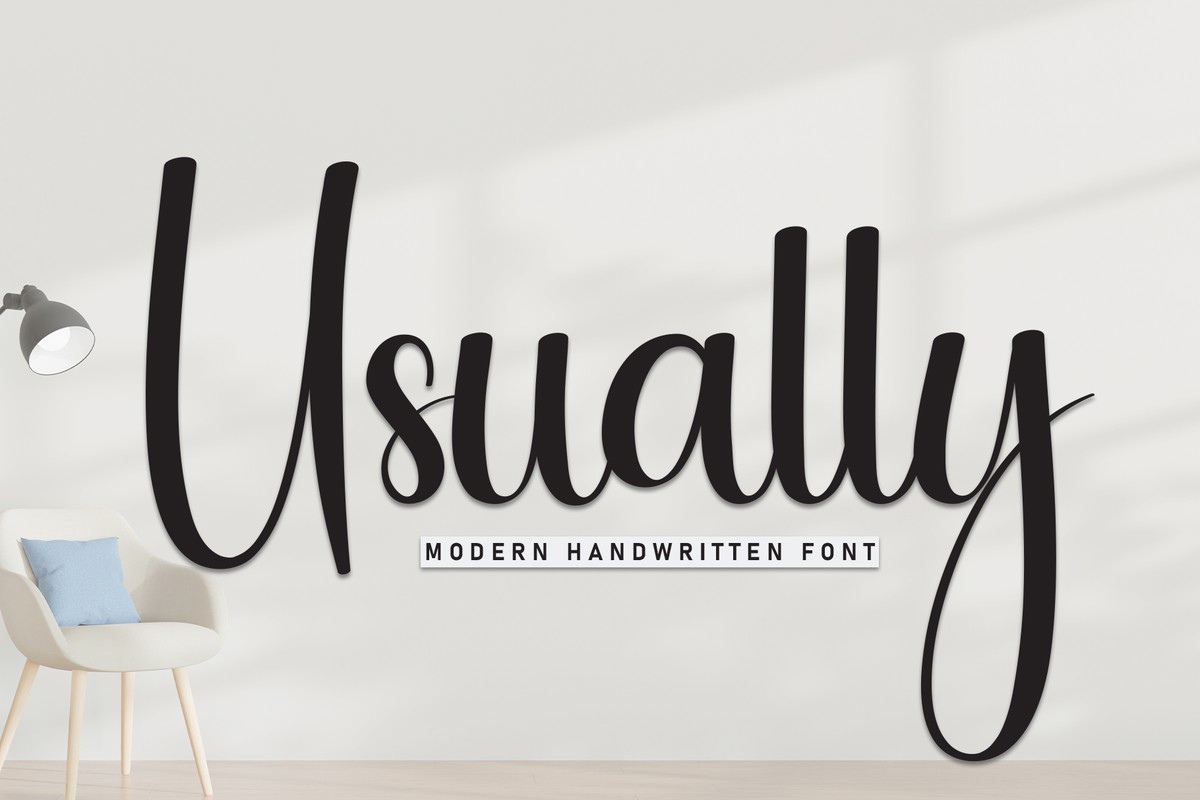 Schriftart Usually