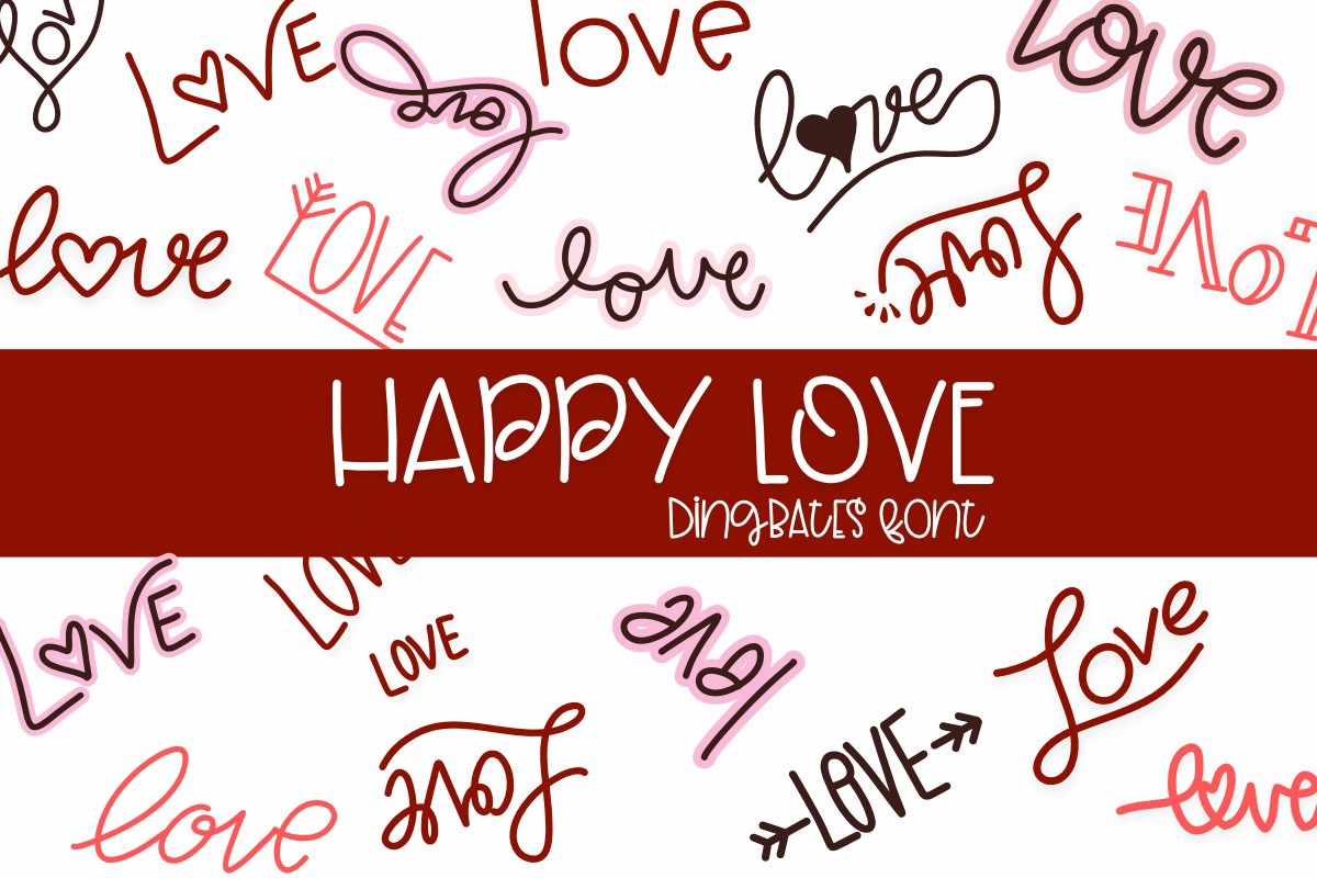 Schriftart Happy Love