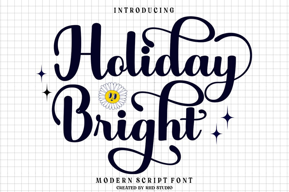 Schriftart Holiday Bright