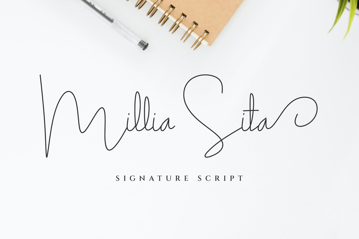 Schriftart Millia Sita