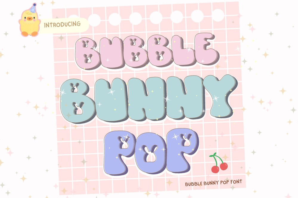 Schriftart Bubble Bunny Pop