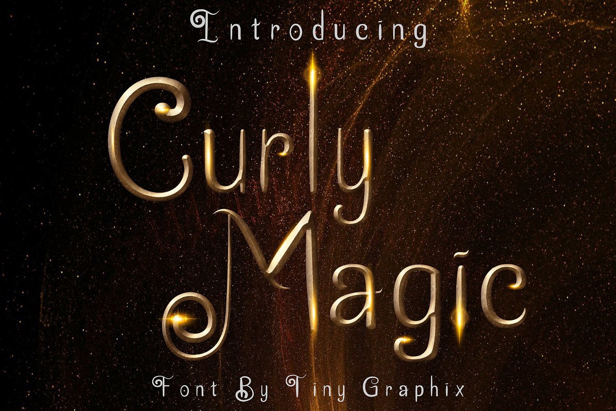 Schriftart Curly Magic