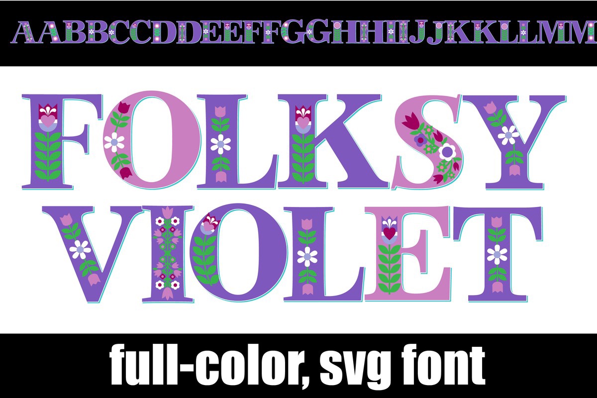 Schriftart Folksy Violet CF