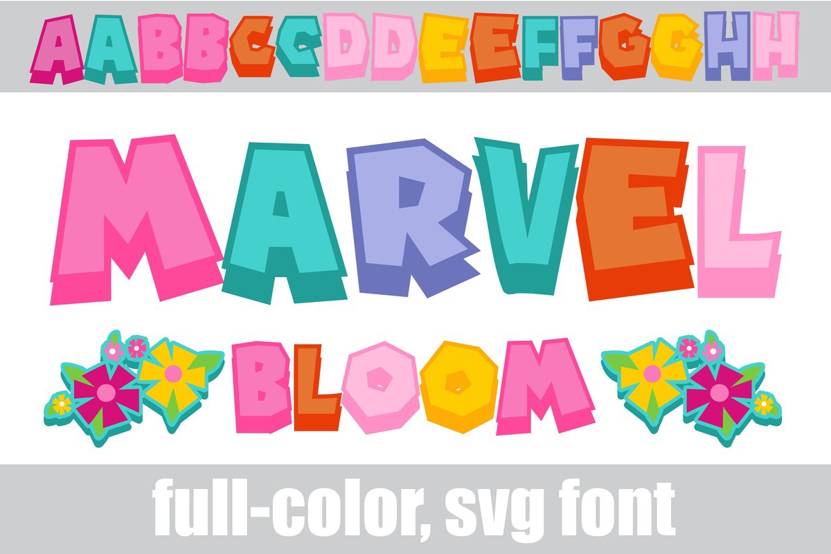 Schriftart Marvel Bloom CF