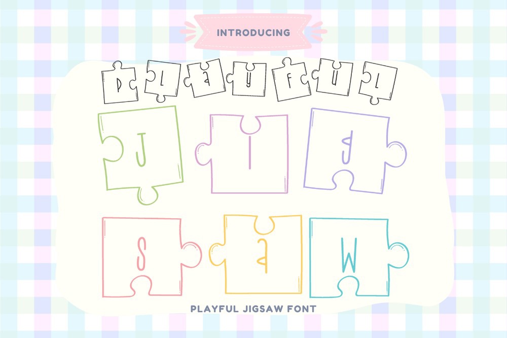 Schriftart Playful Jigsaw