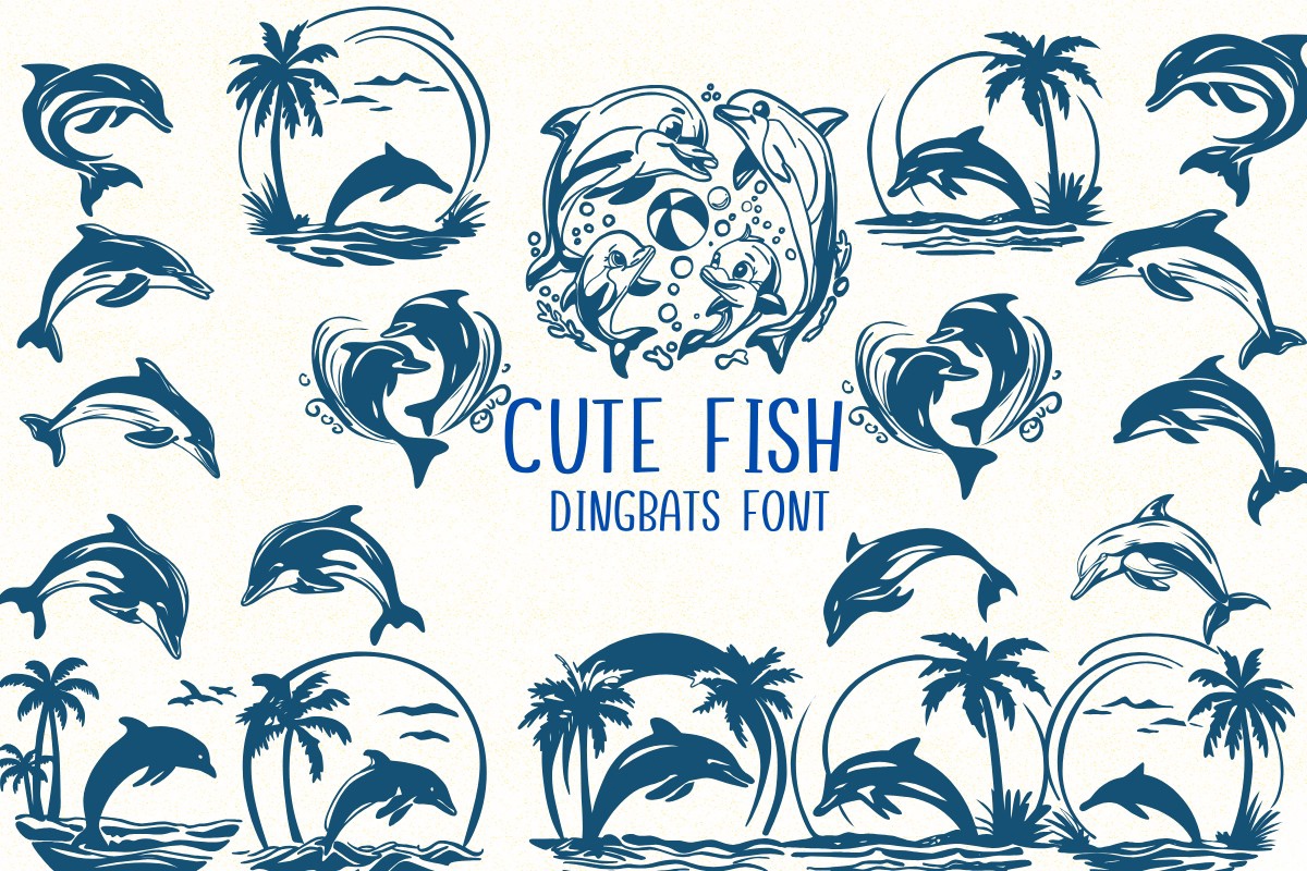 Schriftart Cute Fish