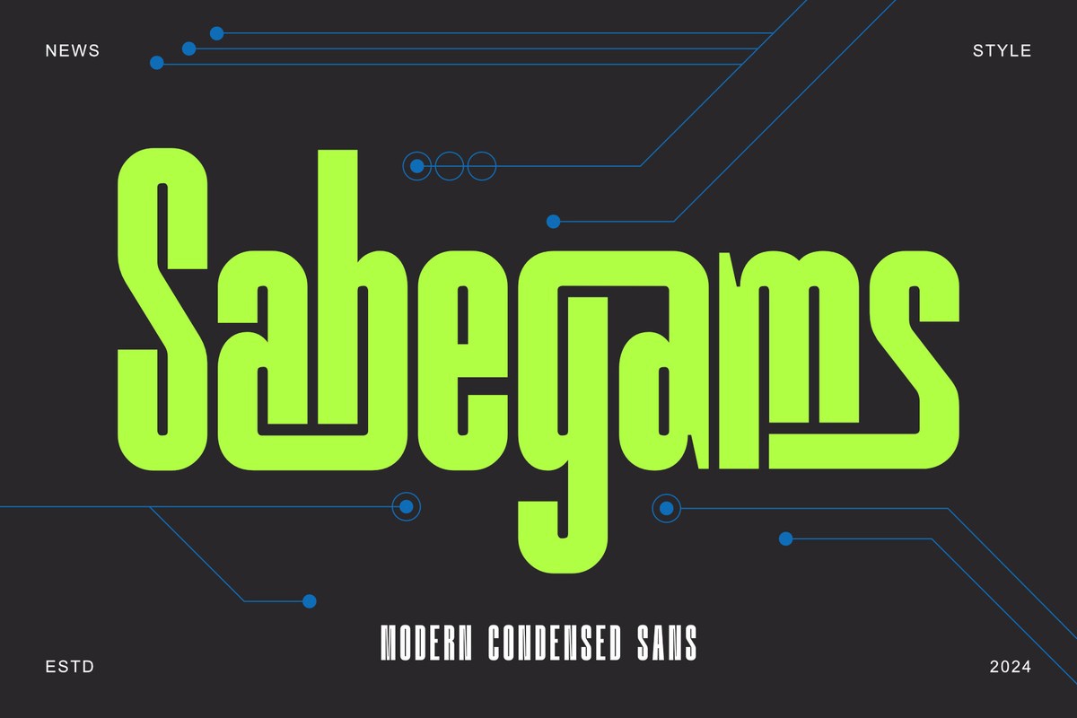 Schriftart Sabegams