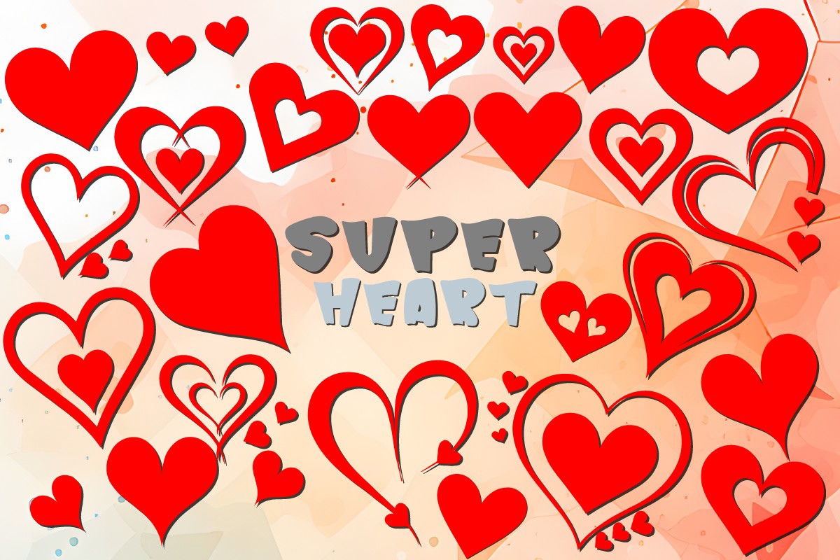 Schriftart Super Heart