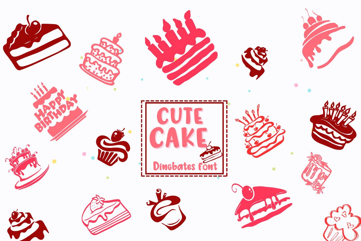 Schriftart Cute Cake