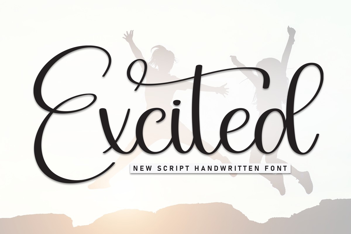 Schriftart Excited