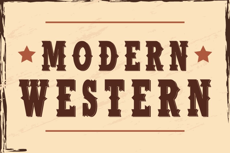 Schriftart Modern Western