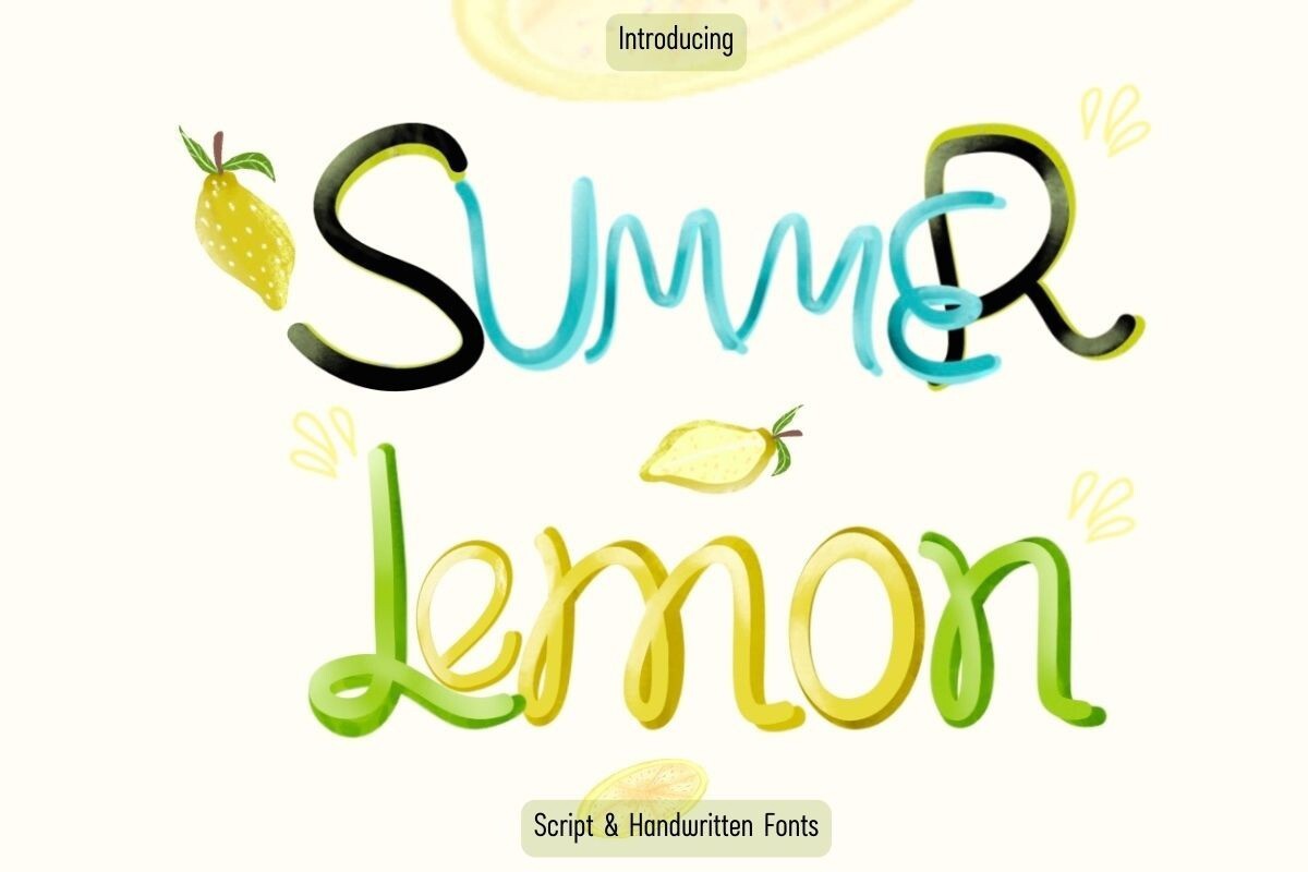 Schriftart M-Summer Lemon