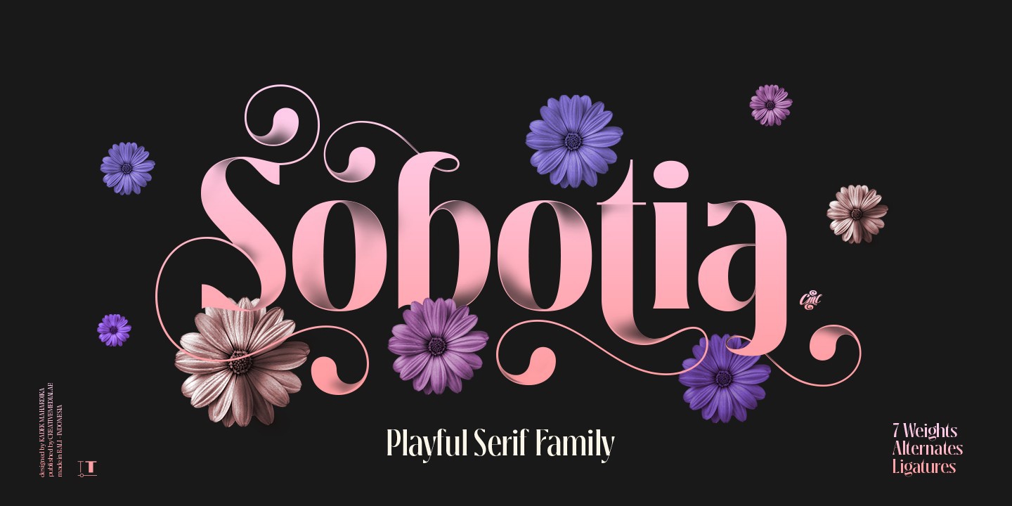 Schriftart Sobotia