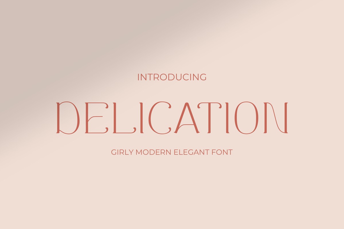 Schriftart Delication