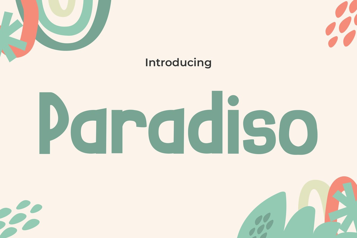 Schriftart Paradiso