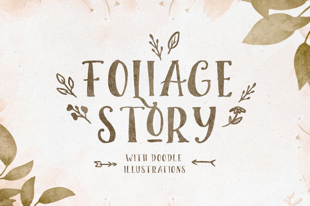 Schriftart Foliage Story