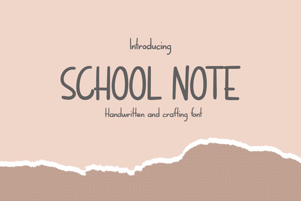 Schriftart School Note