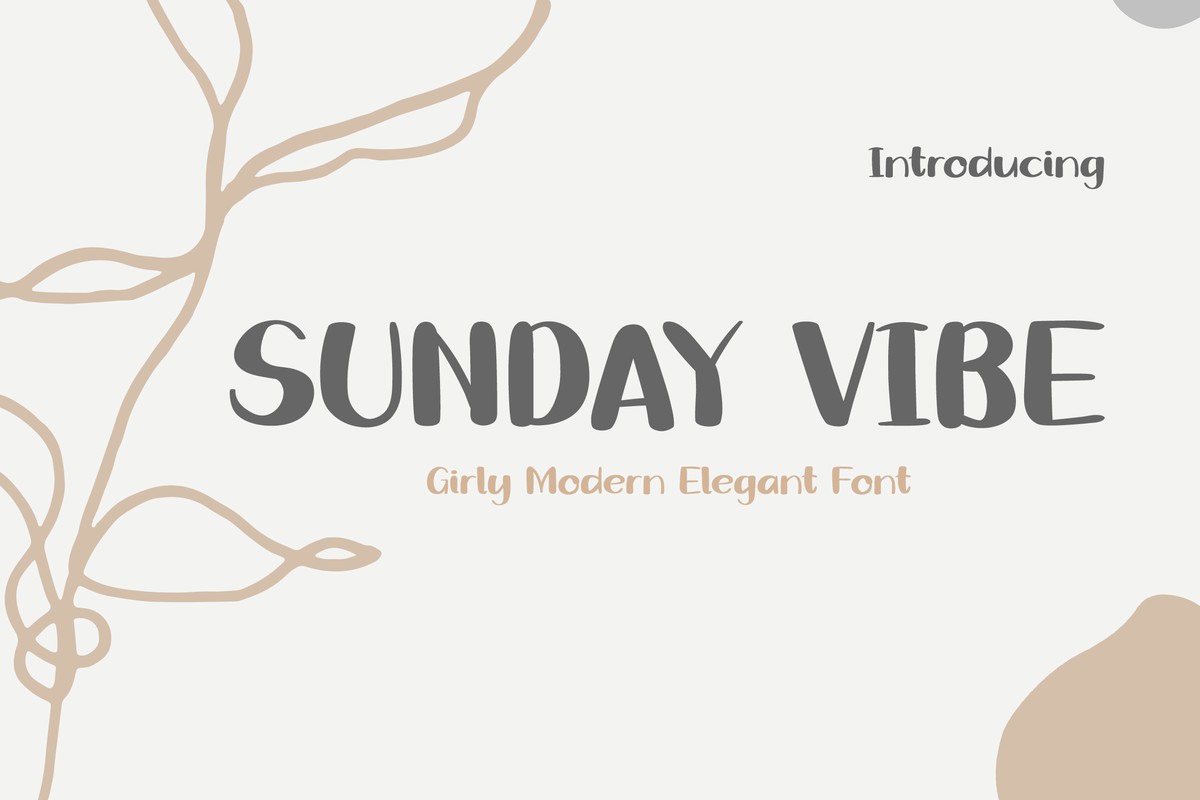 Schriftart Sunday Vibe