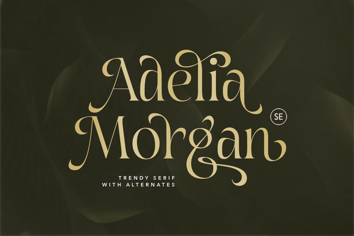 Schriftart Adelia Morgan