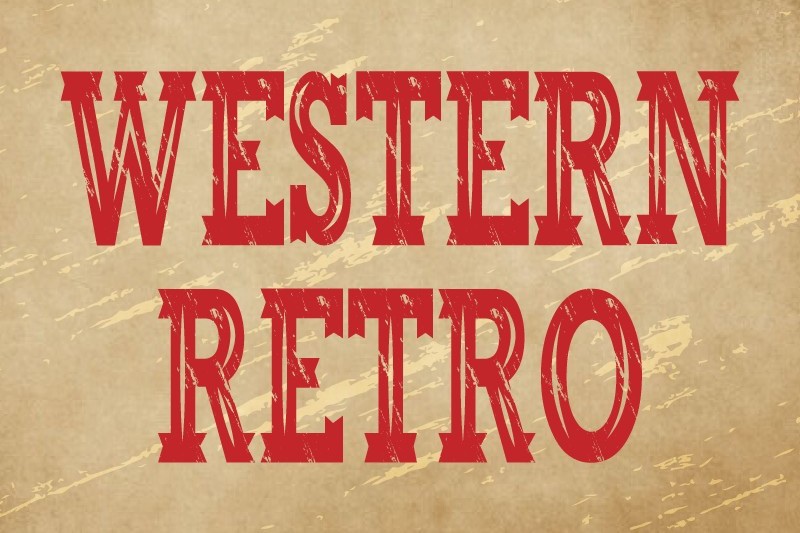 Schriftart Western Retro