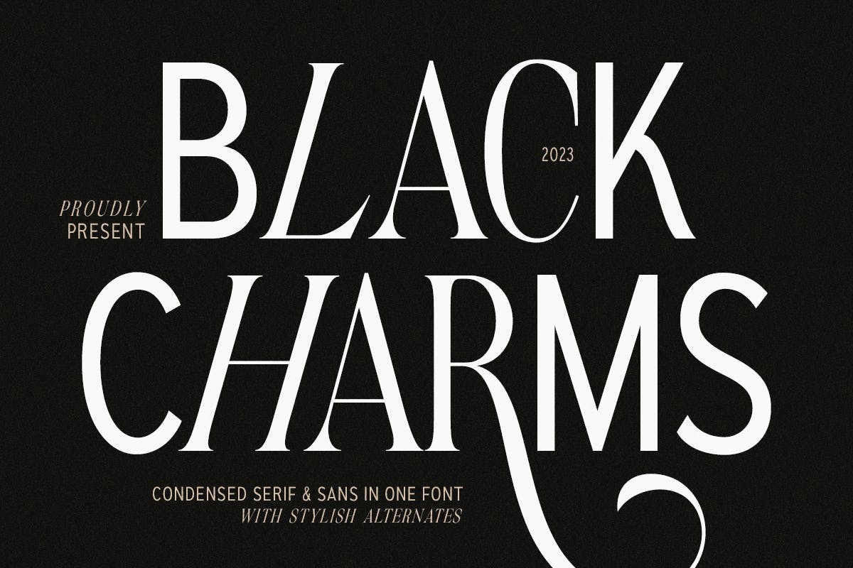 Schriftart Black Charms