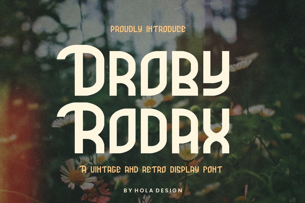 Schriftart Droby Rodax