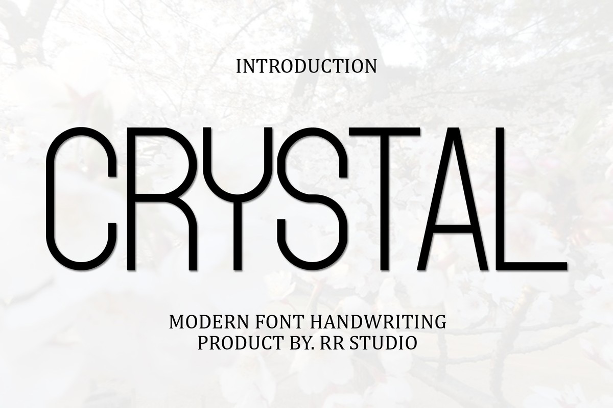 Schriftart Crystal