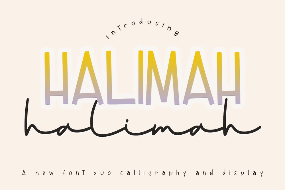 Schriftart Halimah