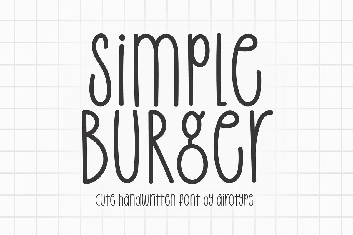 Schriftart Simple Burger