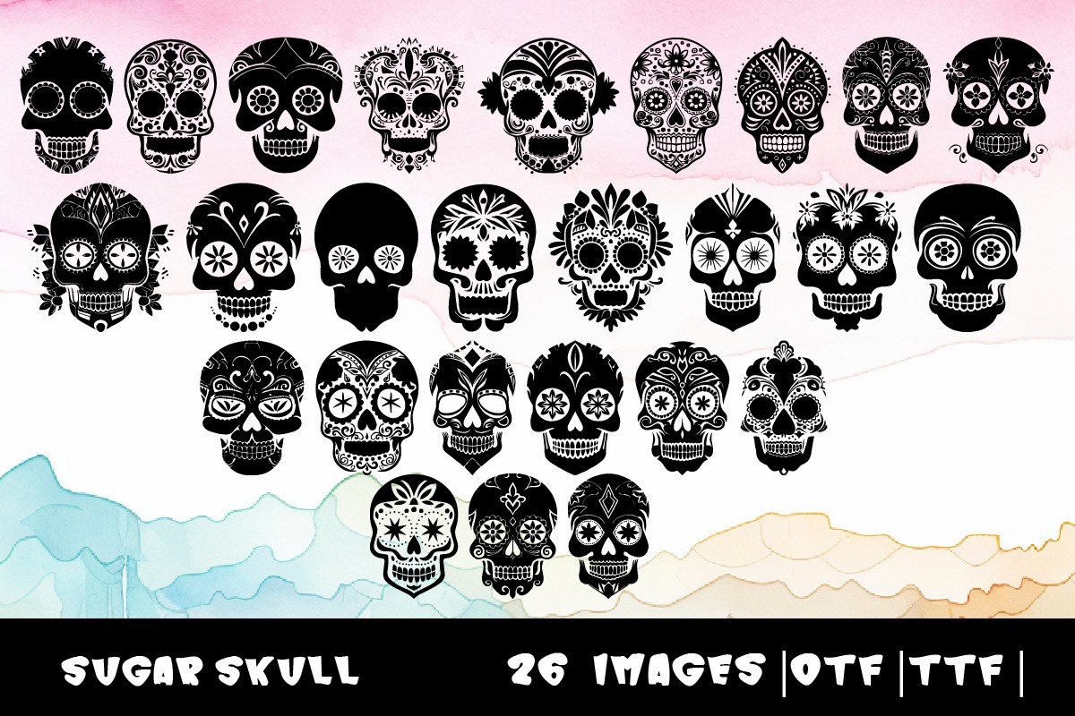 Schriftart Sugar Skull