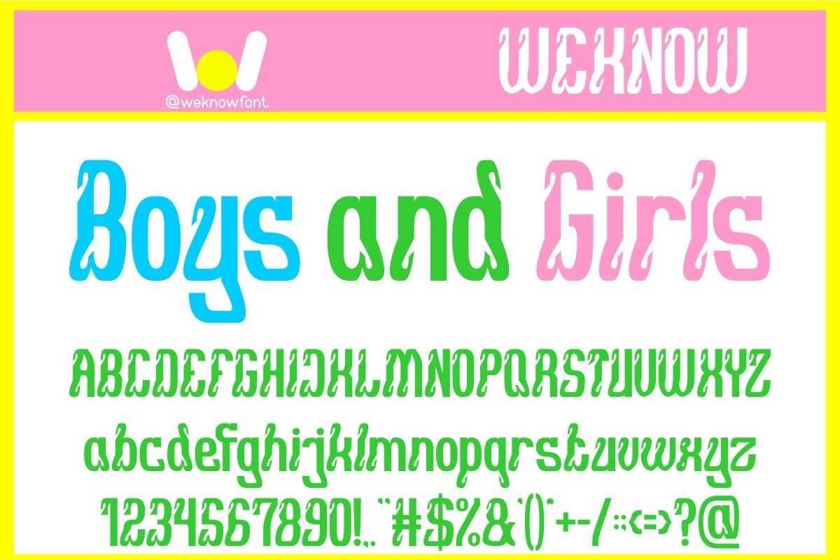 Schriftart Boys and Girls