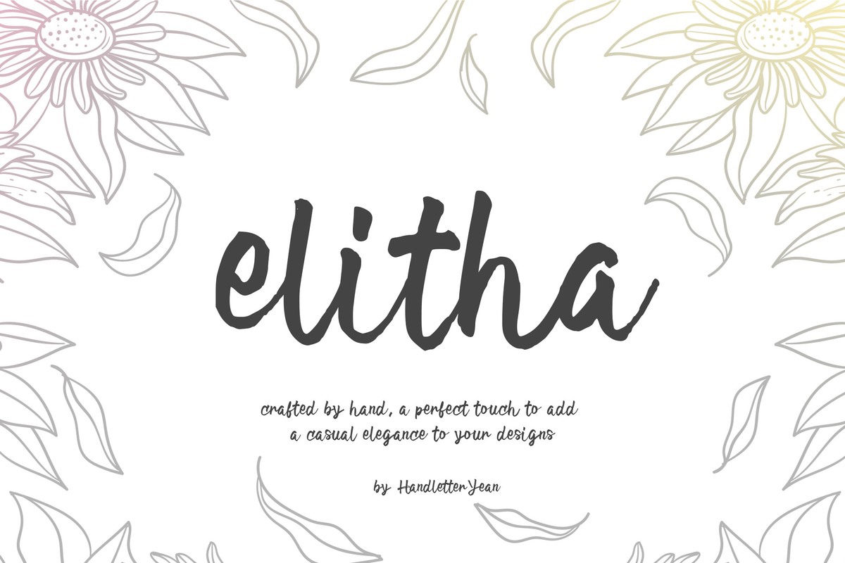 Schriftart Elitha