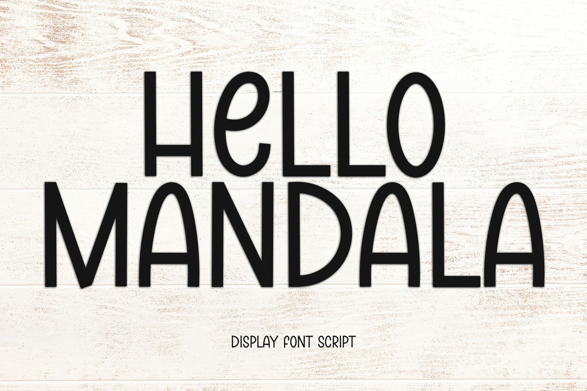 Schriftart Hello Mandala