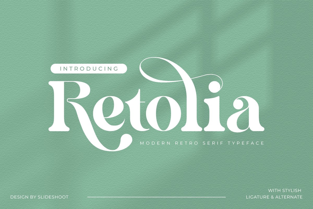 Schriftart Retolia