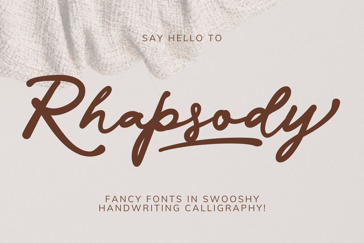 Schriftart Rhapsody