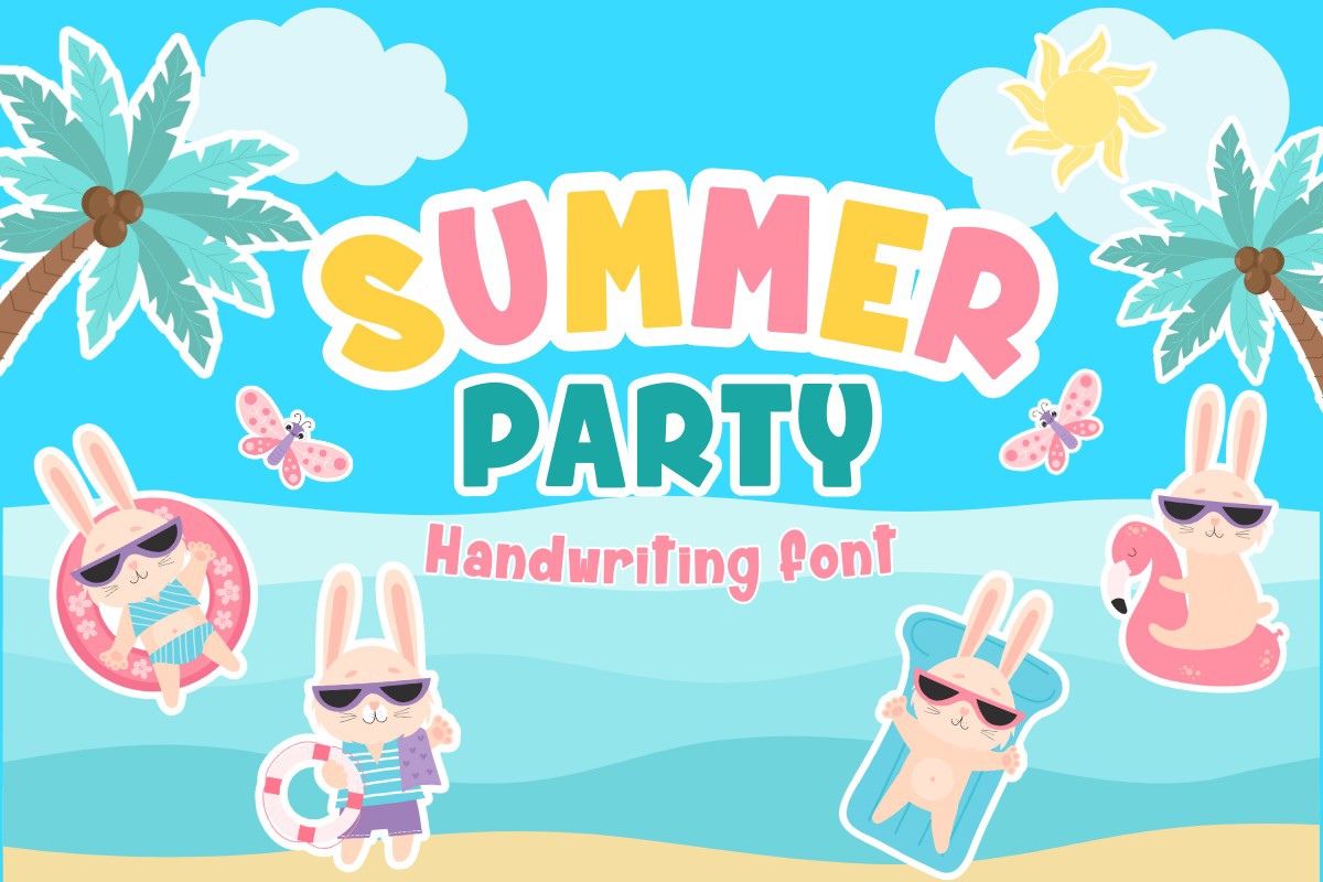 Schriftart Summer Party