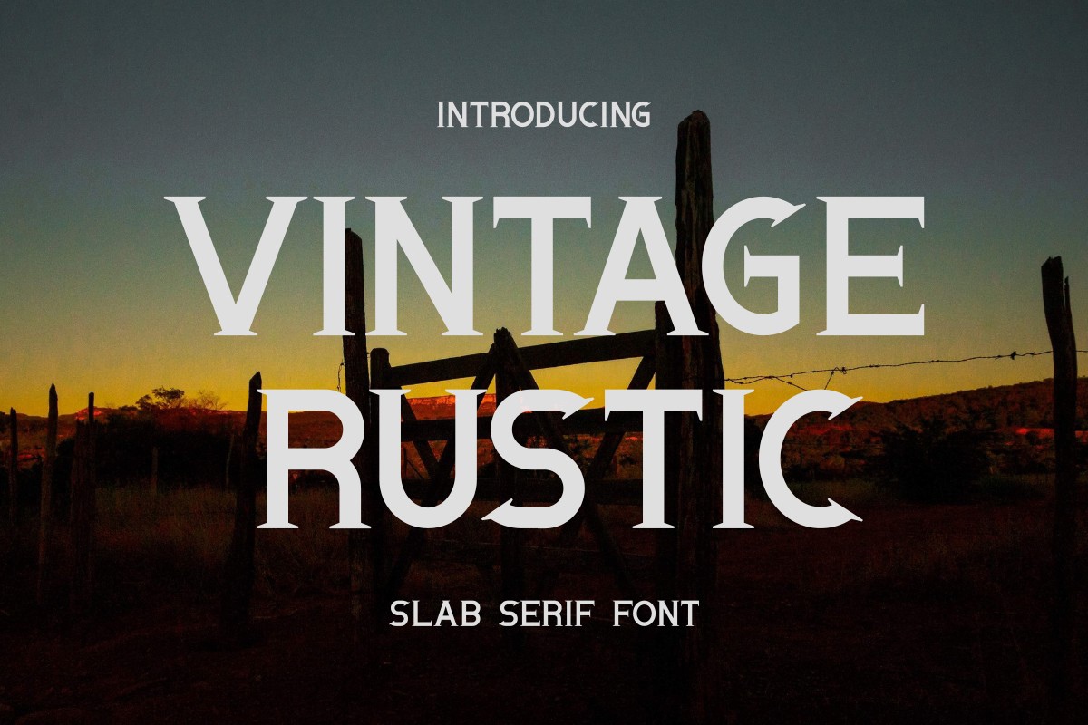 Schriftart Vintage Rustic