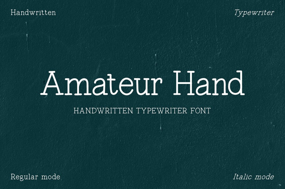 Schriftart Amateur Hand