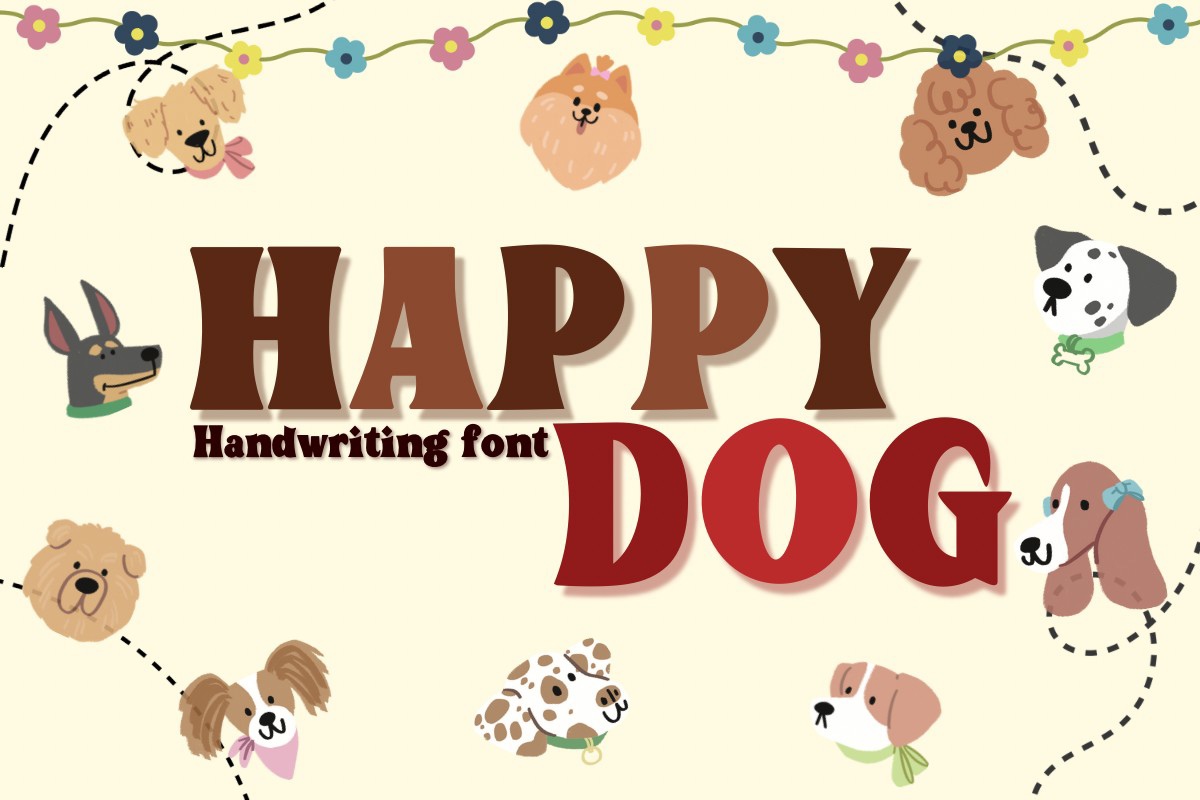 Schriftart Happy Dog