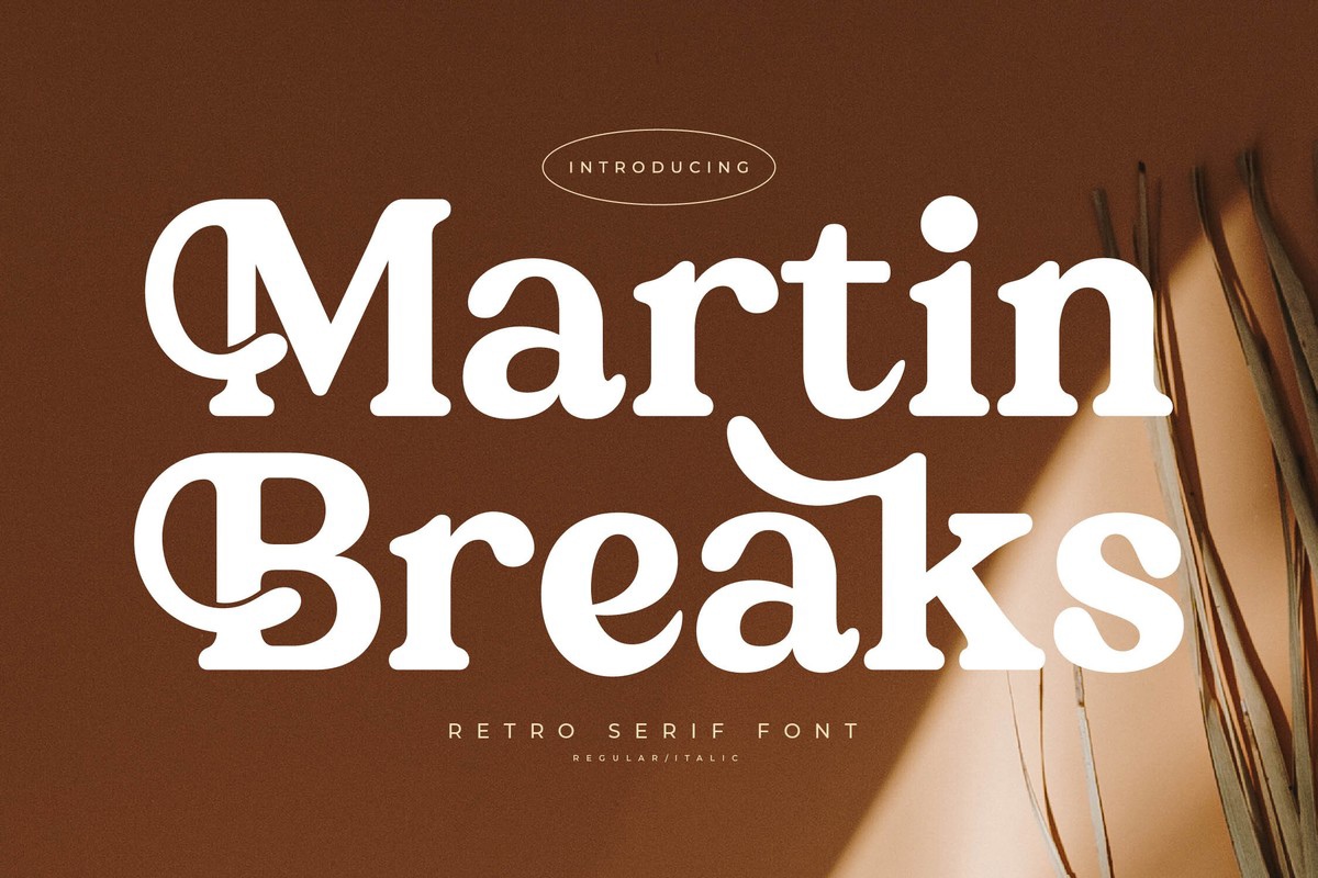 Schriftart Martin Breaks