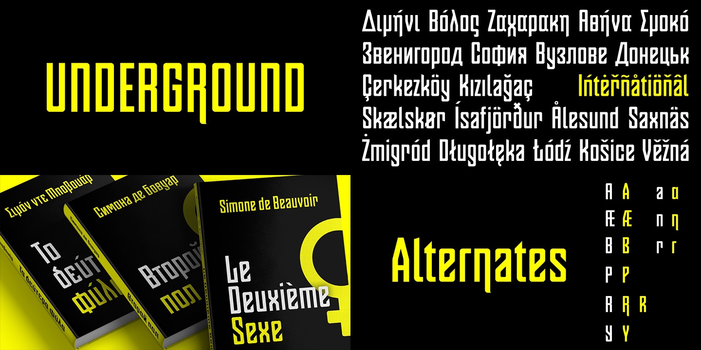 Schriftart OTC Underground