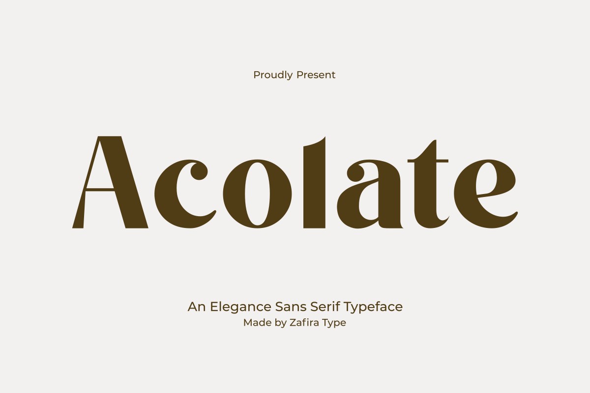 Schriftart Acolate