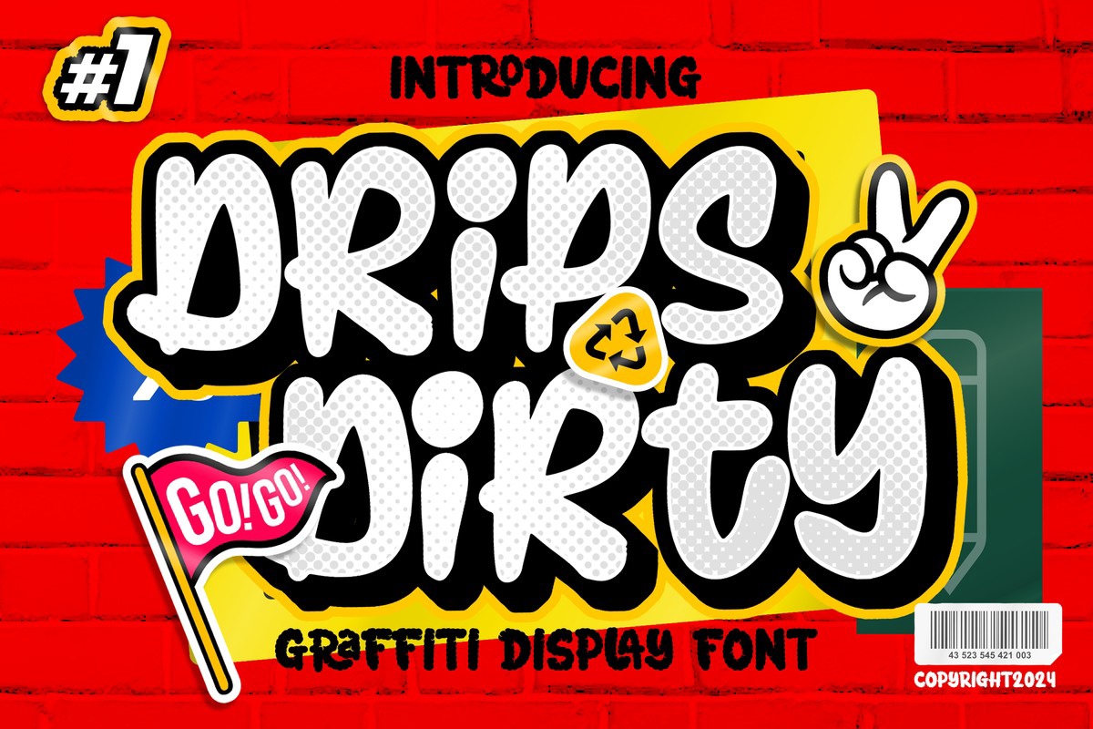 Schriftart Drips Dirty