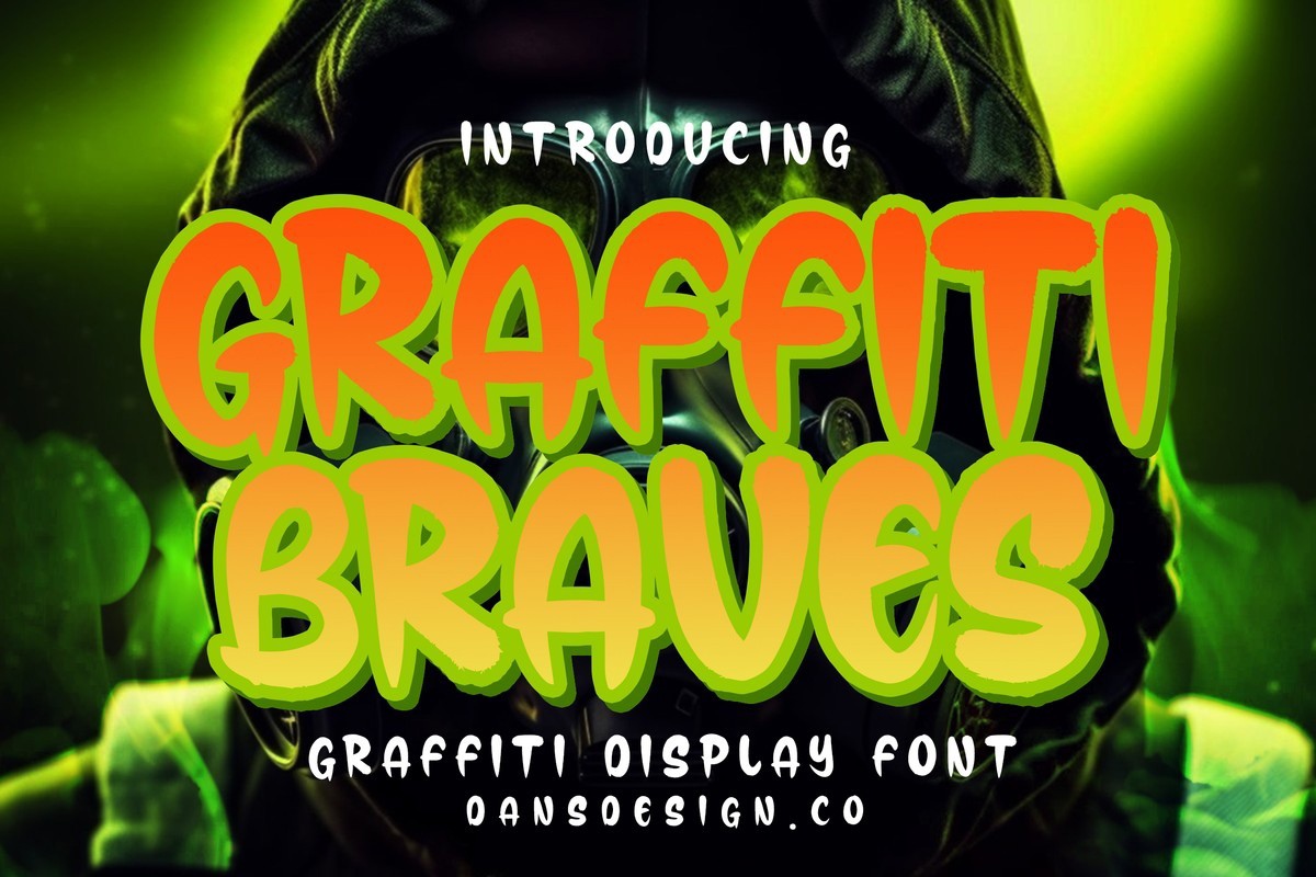 Schriftart Graffiti Braves