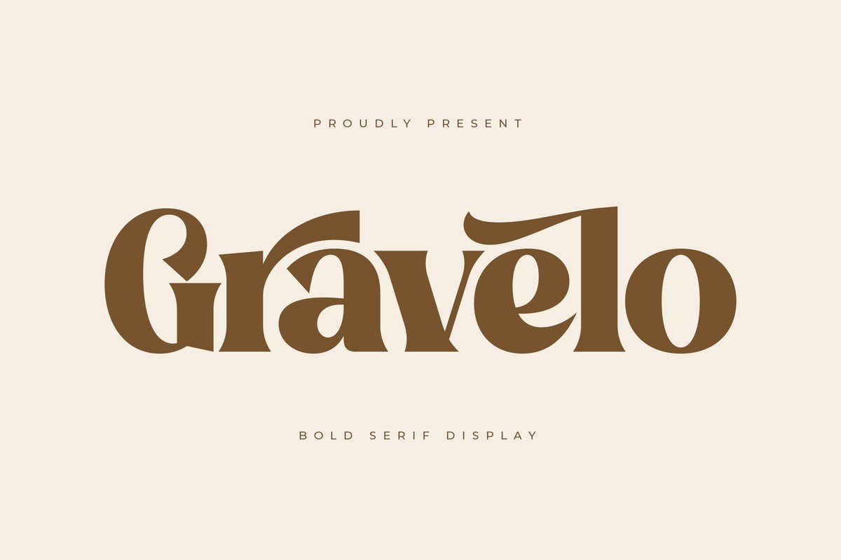 Schriftart Gravelo