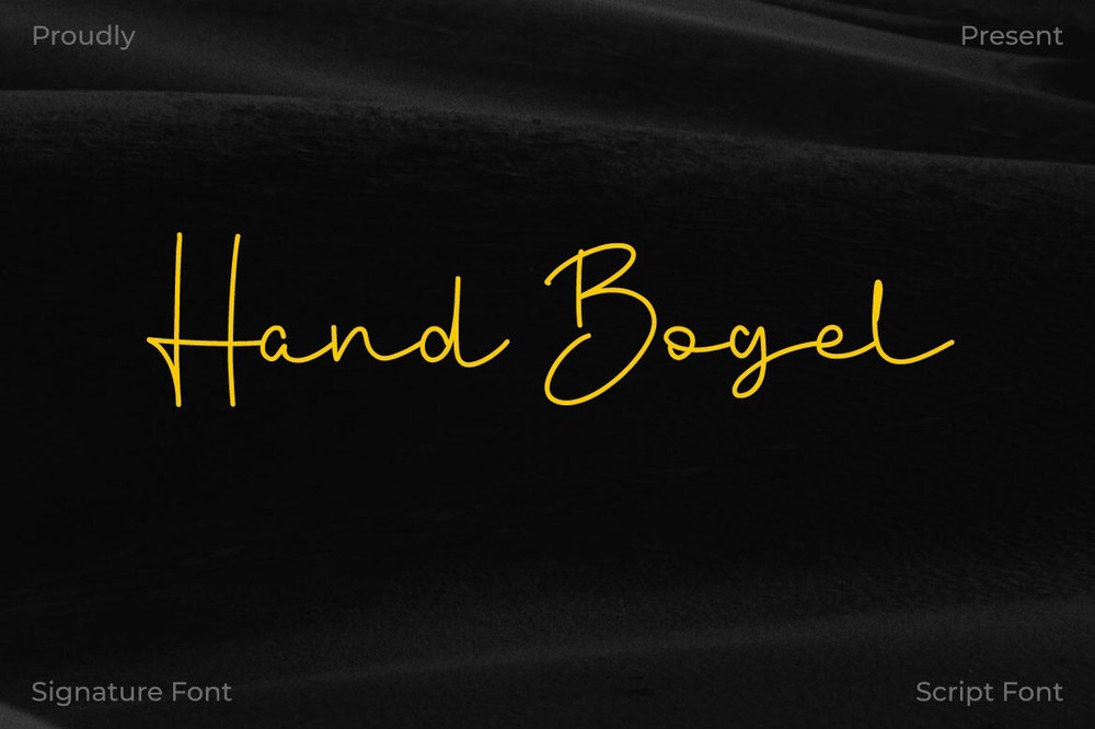 Schriftart Hand Bogel