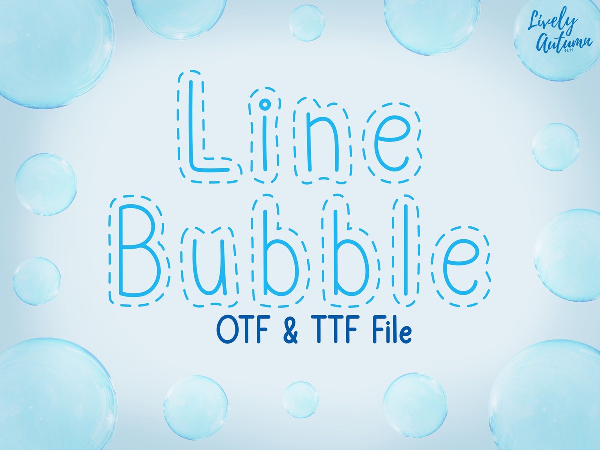 Schriftart Line Bubble