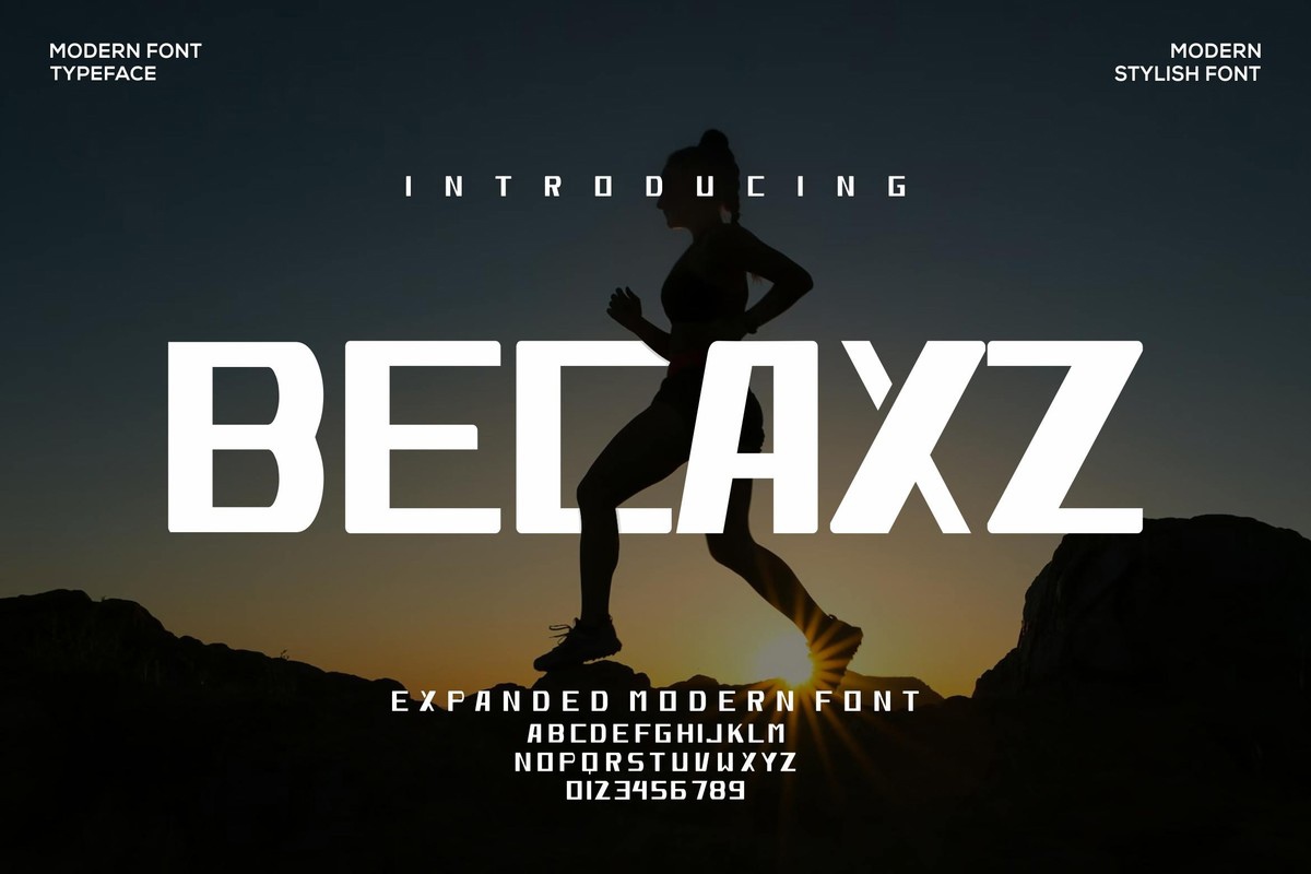 Schriftart Becaxz